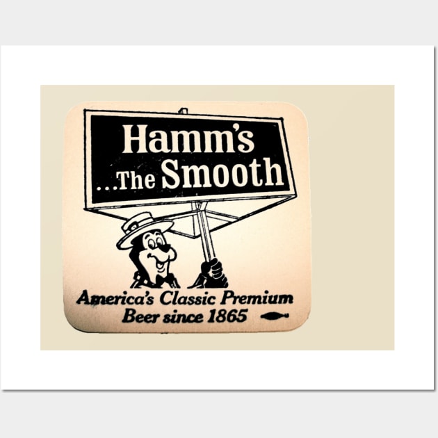 Hamm's the Smooth Beer Glass Coaster Wall Art by Eugene and Jonnie Tee's